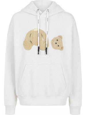 Bellanova “3 Iplik Kapüşonlu Kanguru Cepli, Peluş Ayı Kesik Baskılı Modern Rahat Hoodie”