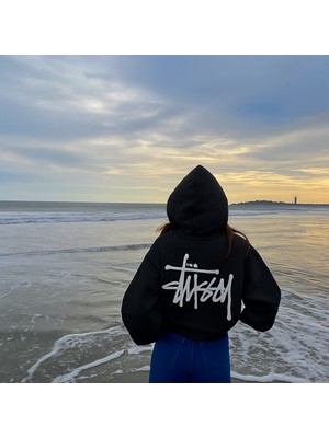 Bellanova Unisex 3 Iplik Kapüşonlu Kanguru Cepli Arka Baskılı Oversize Günlük Rahat Kalın Kumaş Hoodie