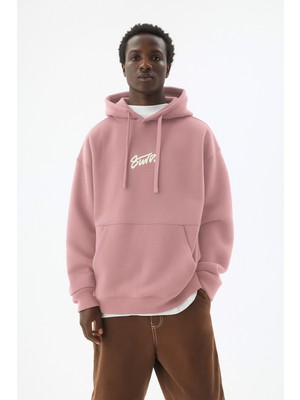 Bellanova Unisex 3 Iplik Oversize Swnd Yazı Baskılı Kapüşonlu Kanguru Cepli Rahat Günlük Hoodie