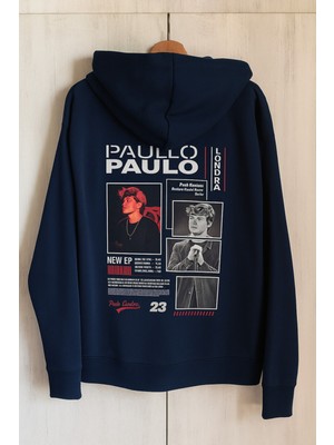 Bellanova “3 Iplik Kapüşonlu Kanguru Cepli Arka Poster Baskılı Oversize Unisex Sweatshirt”