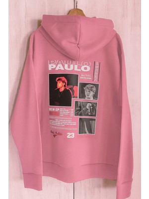 Bellanova “3 Iplik Kapüşonlu Kanguru Cepli Arka Poster Baskılı Oversize Unisex Sweatshirt”