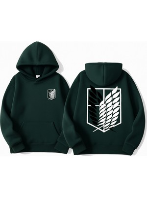 Bellanova Unisex Kapüşonlu Sweatshirt Ön Arka Baskılı Oversize Kanguru Cepli 3 Iplik Şardonlu