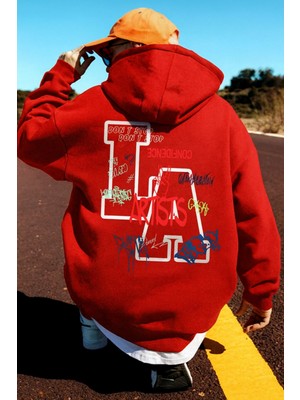 Bellanova “erkek Siyah Kapüşonlu Sweat – Renkli Graffiti ‘artists’ Baskılı Oversize Hoodie”