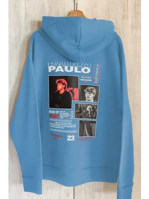 Bellanova “3 Iplik Kapüşonlu Kanguru Cepli Arka Poster Baskılı Oversize Unisex Sweatshirt”