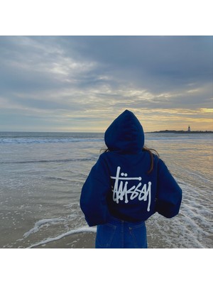 Bellanova Unisex 3 Iplik Kapüşonlu Kanguru Cepli Arka Baskılı Oversize Günlük Rahat Kalın Kumaş Hoodie