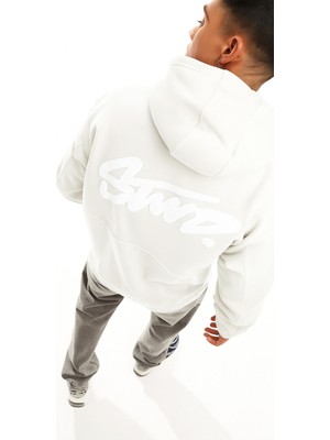 Bellanova Unisex 3 Iplik Oversize Swnd Yazı Baskılı Kapüşonlu Kanguru Cepli Streetwear Hoodie Sweat