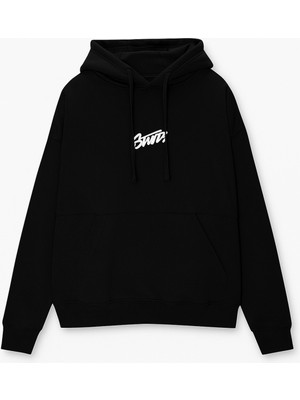 Bellanova Unisex 3 Iplik Oversize Swnd Yazı Baskılı Kapüşonlu Kanguru Cepli Günlük Rahat Hoodie