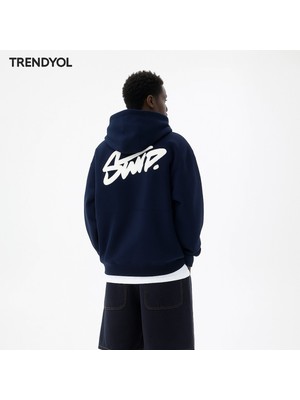 Bellanova Unisex 3 Iplik Oversize Swnd Yazı Baskılı Kapüşonlu Kanguru Cepli Rahat Günlük Sweat Hoodie