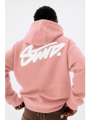 Bellanova Unisex 3 Iplik Oversize Swnd Yazı Baskılı Kapüşonlu Kanguru Cepli Rahat Günlük Hoodie Sweat