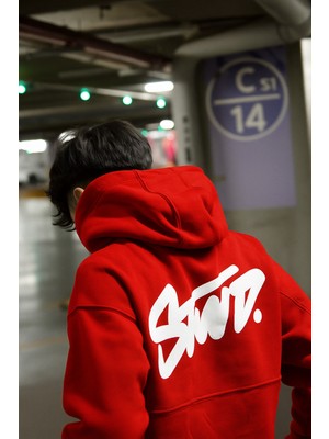 Bellanova Unisex 3 Iplik Oversize Swnd Yazı Baskılı Kapüşonlu Sweatshirt Sokak Modası Tarz Hoodie