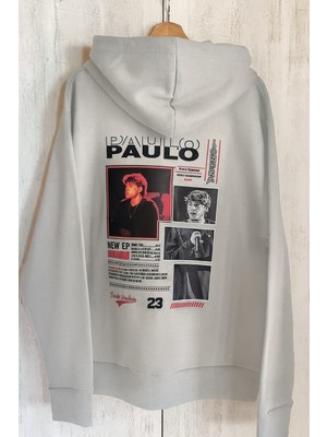 Bellanova “3 Iplik Kapüşonlu Kanguru Cepli Arka Poster Baskılı Oversize Unisex Sweatshirt”