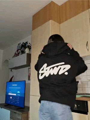 Bellanova Unisex 3 Iplik Oversize Kapüşonlu Kanguru Cepli Swnd Yazılı Sırt Baskılı Sweatshirt