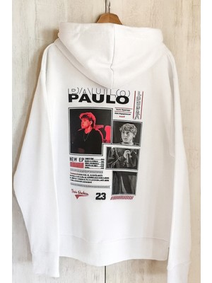 Bellanova “3 Iplik Kapüşonlu Kanguru Cepli Arka Poster Baskılı Oversize Unisex Sweatshirt”
