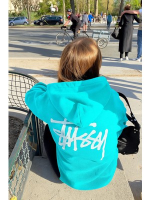 Bellanova Unisex Oversize 3 Iplik Kapüşonlu Arka Yazı Baskılı Kanguru Cepli Sokak Stili Sweat Hoodie