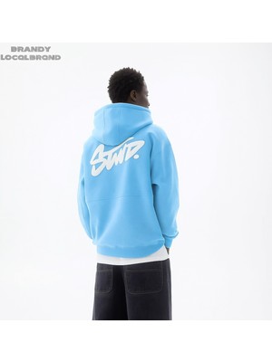 Bellanova Unisex 3 Iplik Oversize Swnd Yazı Baskılı Kapüşonlu Kanguru Cepli Rahat Günlük Sweat Hoodie