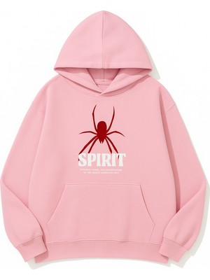 Bellanova Kapüşonlu Sweatshirt - Unisex - Ön ve Arka Baskılı - 3 Iplik Şardonlu - Rahat Kalıp