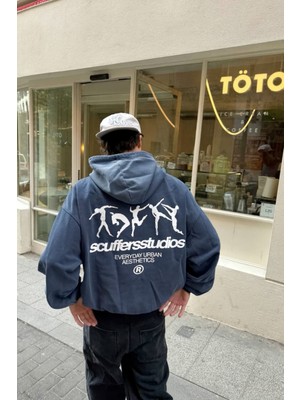 Bellanova 3 Iplik Kapüşonlu Kanguru Cepli Sweatshirt – Sırtı Büyük Baskılı Urban Tarz Unisex Rahat