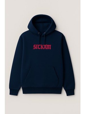 Bellanova Kapüşonlu Kanguru Cepli Oversize Sweatshirt Ön Sıckam Yazılı Arka Scream Örümcek Baskılı