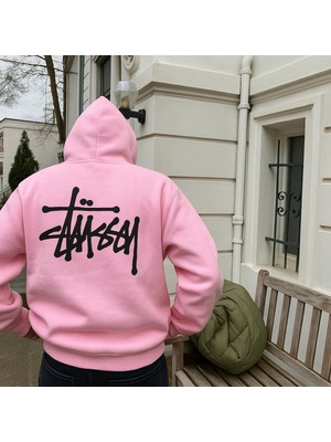 Bellanova Unisex Oversize 3 Iplik Kalın Kumaş Kapüşonlu Arka Yazı Baskılı Kanguru Cepli Sweatshirt