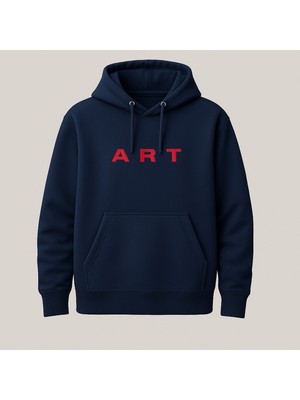 Bellanova Kapüşonlu Kanguru Cepli Oversize Sweatshirt Ön Art Yazılı Arka Baskılı Sanatsal Rahat Günlük