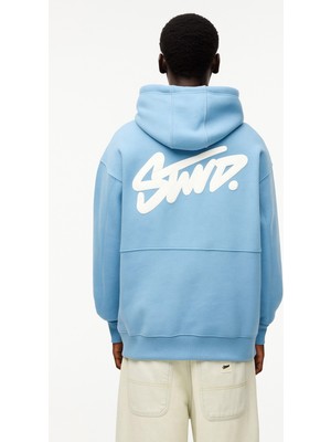 Bellanova Unisex 3 Iplik Oversize Swnd Yazı Baskılı Kapüşonlu Kanguru Cepli Rahat Günlük Hoodie Sweat