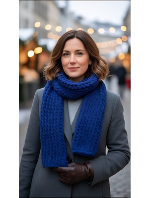 El Örgüsüpuffy Peluş Atkı