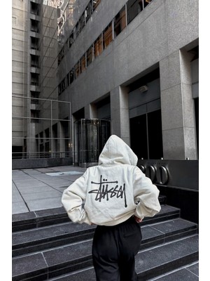Bellanova 3 Iplik Oversize Kalın Kumaş Kapüşonlu Kanguru Cepli Arka Baskı Detaylı Günlük Rahat Hoodie