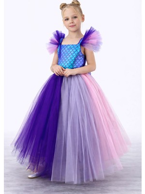 Rapapa Kız Çocuk Deniz Kızı Elbise Abiye 3704