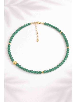 Aventurin Doğal Taş Kolye 6 Mm.