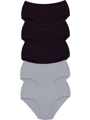 Çamaşır Kenti 5 Adet Tutku Kadın Yüksek Bel Bato Kalın Lastik Külot S4