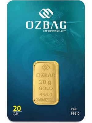 AgaKulche 24 Ayar 20 gr 995 Özbağ Külçe Altın