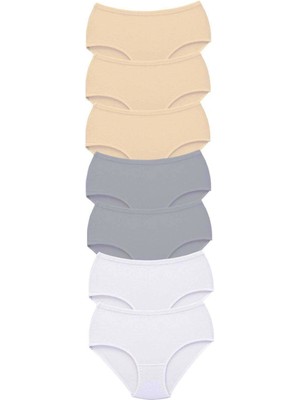 Çamaşır Kenti 7 Adet Tutku Kadın Yüksek Bel Bato Kalın Lastik Külot S20