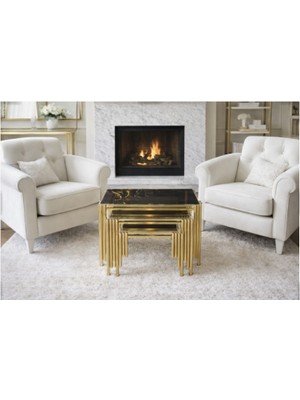 Tandoğan Piano Kare Zigon , Gold Ayak Bronz Ayna