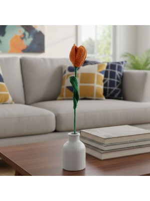 Uretti - Tuğba 9352 El Örgüsü Açılmış Lale Çiçeği