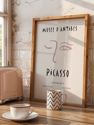 Fuart.Co Picasso Pembe Hatlar Picasso Sanatı Poster Dijital Baskı Poster (Çerçevesiz) Psfu