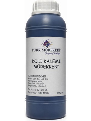 Turk Mürekkep Koli Kalemi Mürekkebi Siyah 500 Ml.