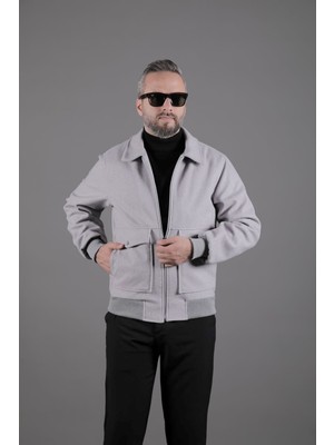 Ohepmoda Torba Cepli Ribanalı Erkek Kaşe Kaban Mont