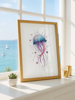 Fuart.Co Sualtı Balerin Dijital Baskı Poster (Çerçevesiz)Sea World Poster Serisi Sefu