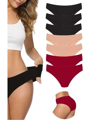 Çamaşır Kenti 7 Adet Kadın Dikişsiz Lazer Kesim Esnek Iz Yapmayan Külot S9