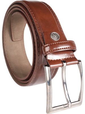 Lelth Erkek 4 cm Klasik Kahverengi Kemer