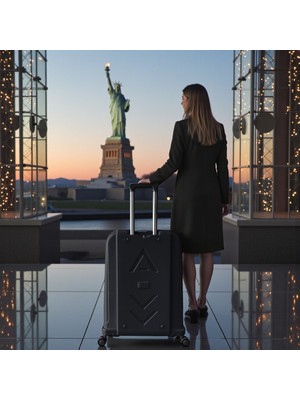 Kapella Accord Kırılmaz Pp Valiz Siyah Orta Boy