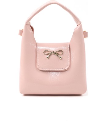 SHAKA Kırışık Dokulu Pembe SHK214 Fiyonk Detaylı, Çıtçıtlı Tek Bölmeli ,çapraz Askılı El,kol ve Omuz Çantası