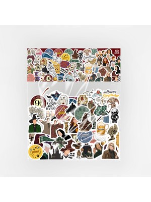 Baprile Harry Potter Temalı Sticker Paketi 60 Parça Yapışkanlı Suya Dayanıklı Etiket Seti