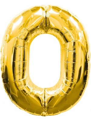 Pilelistore Parti Aksesuar 0 Rakamlı Folyo Balon Gold Renk  40 Inç