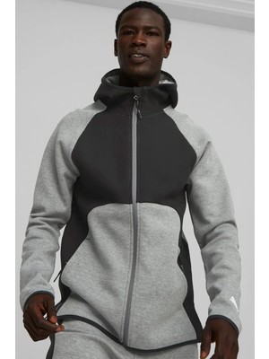Puma Drycell Drime Hoodie Erkek Kapüşonlu Sweatshirt Gri-Siyah
