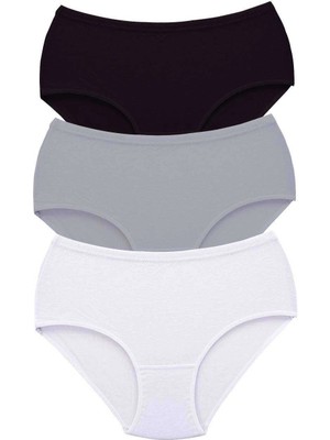 Çamaşır Kenti 3 Adet Tutku Kadın Yüksek Bel Bato Kalın Lastik Külot S6