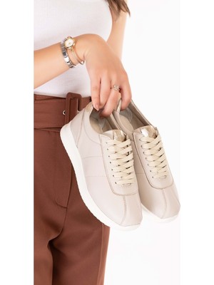 Gondol Içi Dışı Hakiki Deri Anatomik Taban Hafif Spor Ayakkabı KLA.1616 - Bej - 37 Bej