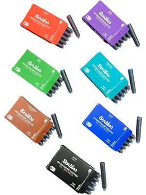 Scrikss Dolma Kalem Kartuşu 7 Farklı Renk ( 7 Paket )