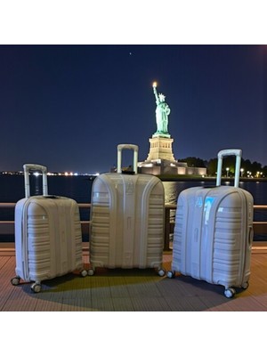 Kapella Accord Kırılmaz Pp Valiz Gri 3'lü Set