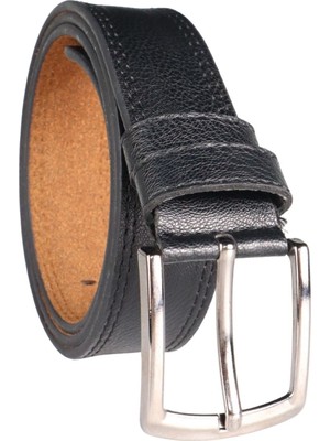 Lelth Erkek 4.5 cm Spor Siyah Kemer